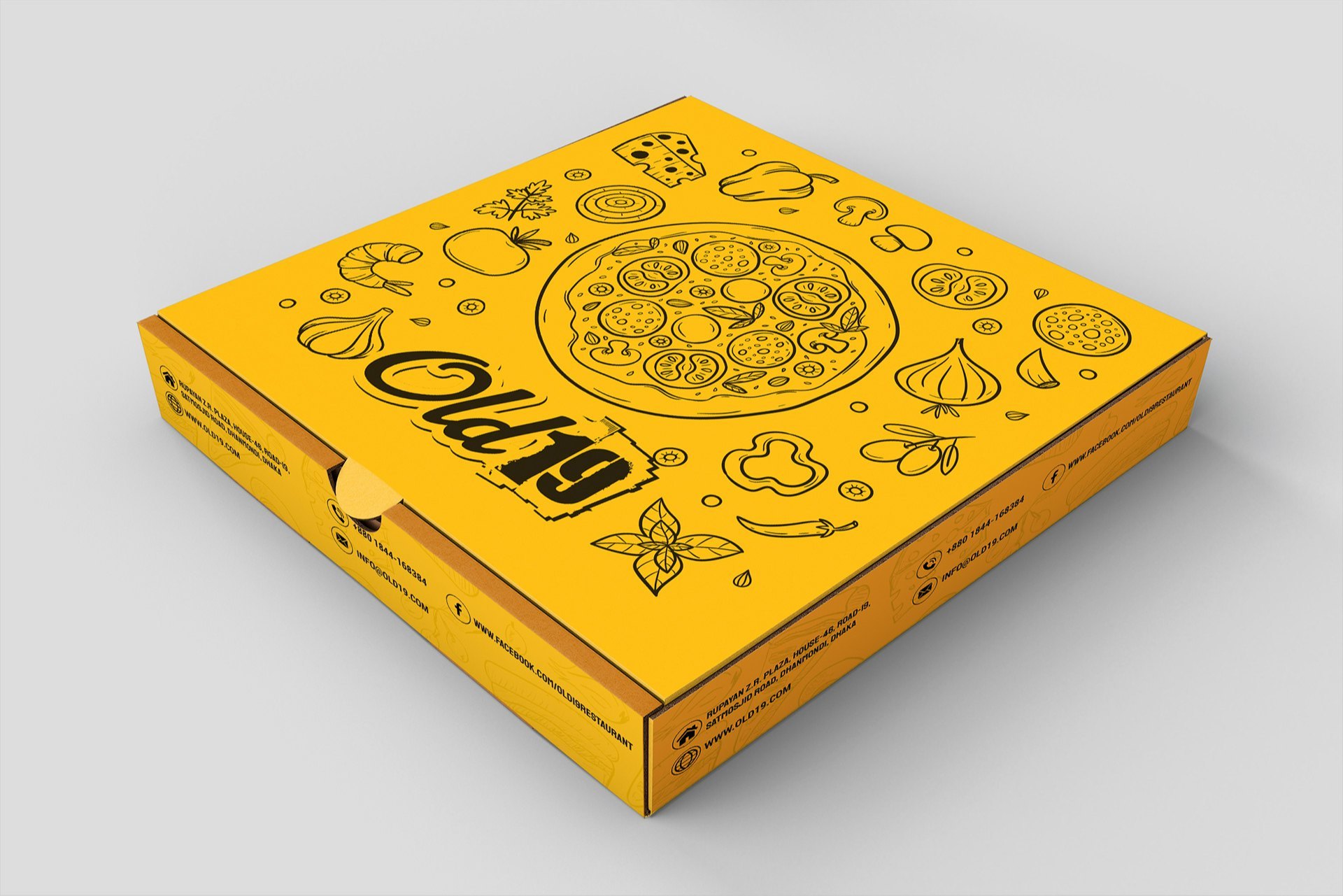 Plain Corrugated Pizza Box